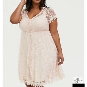 Blush Pink Lace Dress